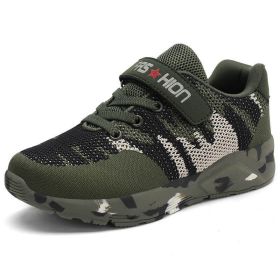 Summer Children Sports Shoes Military Training Camouflage Boys Sneakers Army Green Outdoor Kids Running Shoes For Girls Trainers (Color: green kids sneakers)